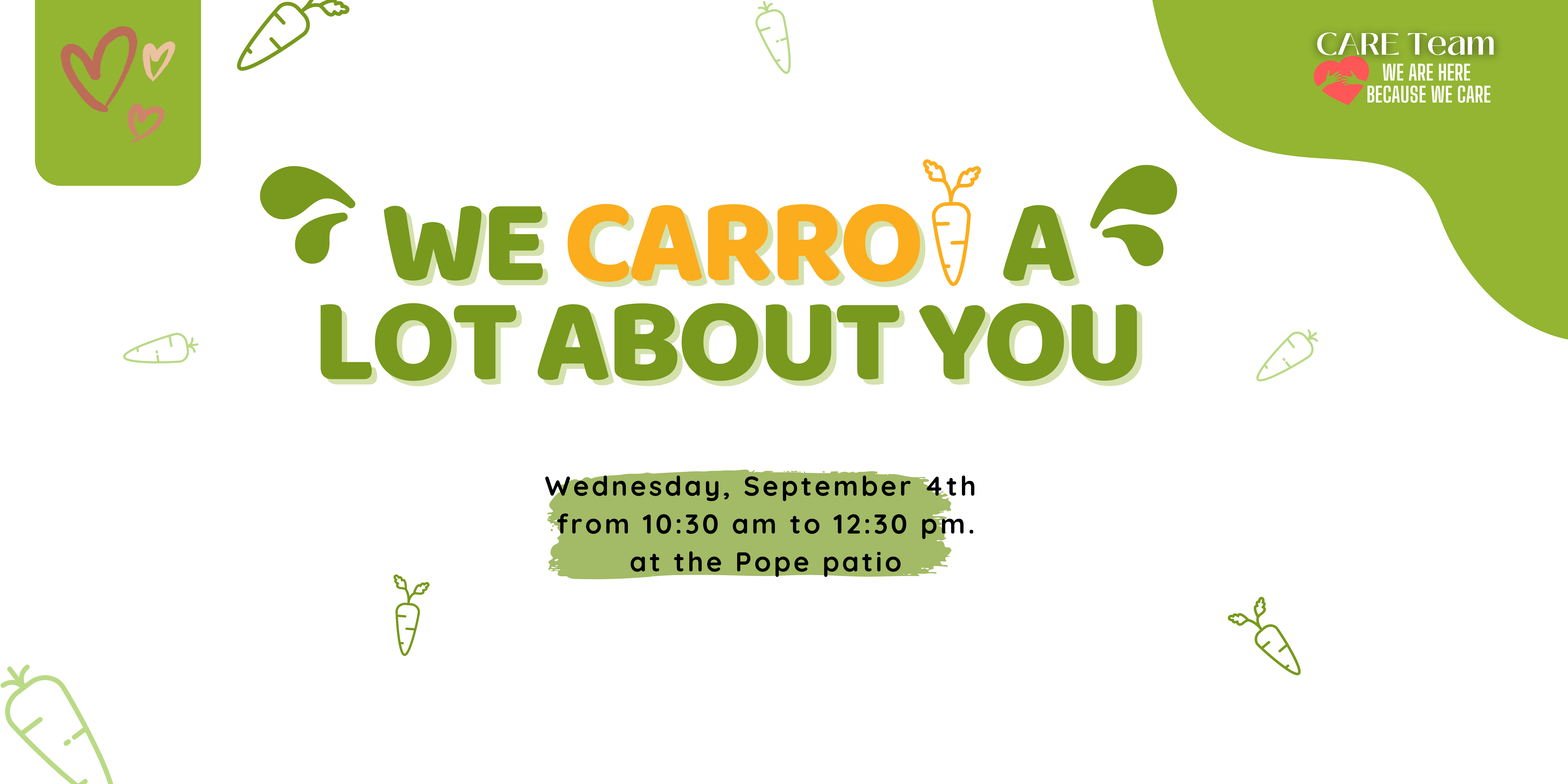 CARE table: We CARROT a lot about you!